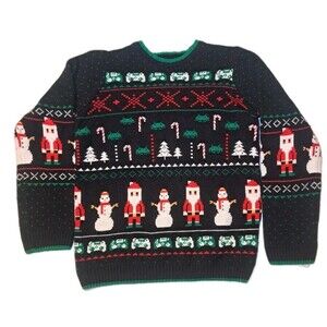 Holiday Time Boys XXL (18) Space Invaders Atari Video Games Christmas Sweater